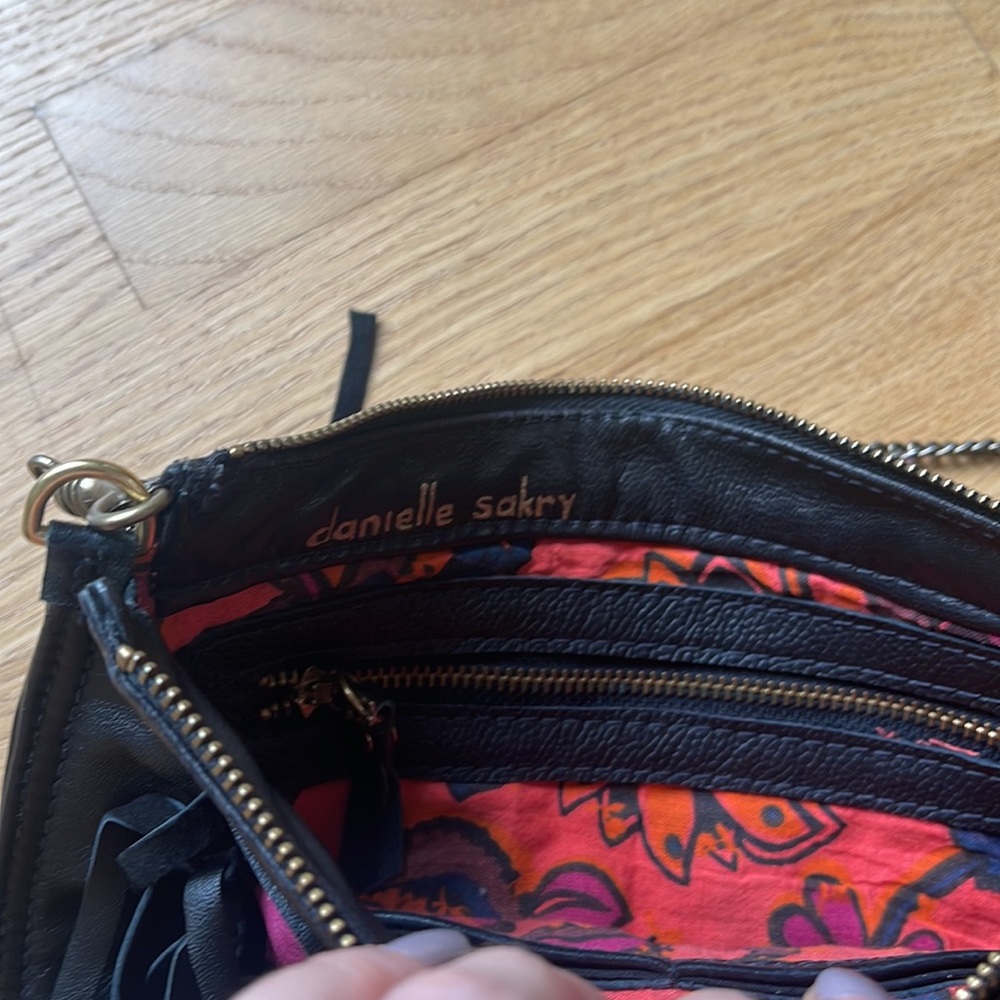 Danielle Sakry Multi Color Leather Fringe Crossbody Bag - Picture 3 of 5
